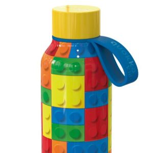 BOTELLA QUOKKA KIDS TERMO 330ML ACERO INOX SOLID CON COLGADOR COLOR BRICKS