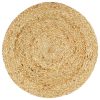 Individuais de mesa 6 pcs em juta liso 38 cm redondo natural - Image 2