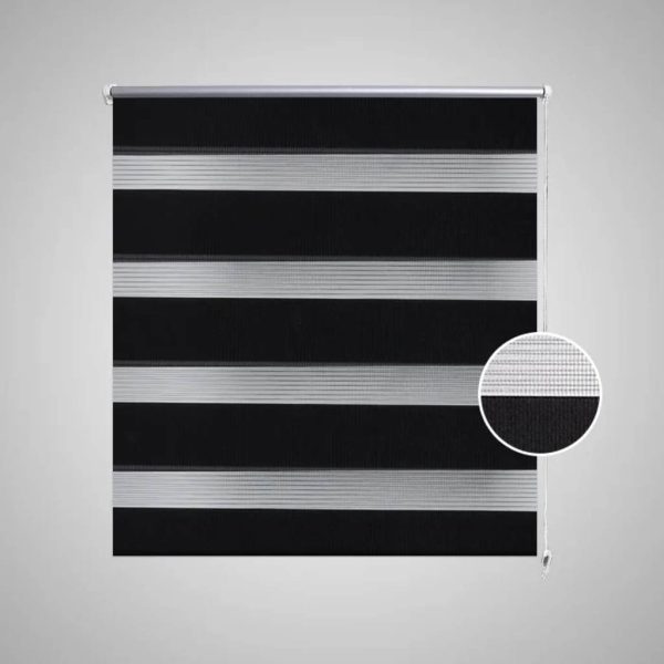 Estore de rolo 70 x 120 cm, linhas de zebra / Preto - Image 2