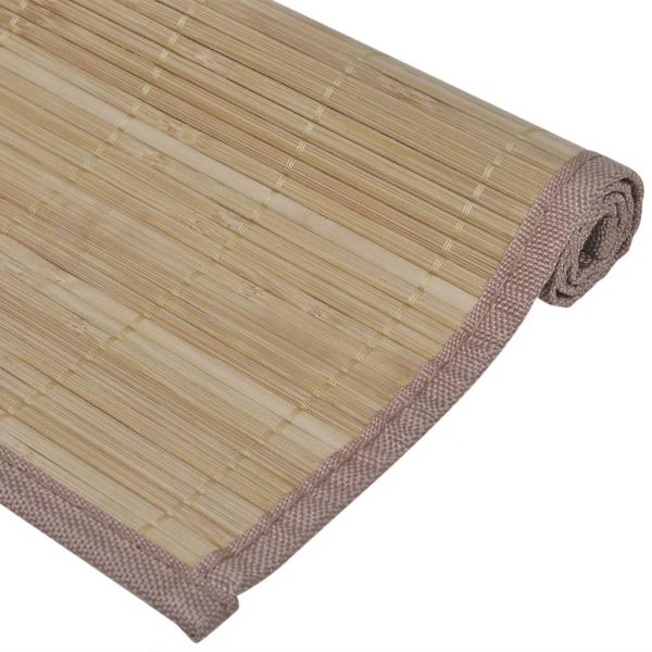 Individuais de mesa em bambu 6 pcs 30 x 45 cm castanho - Image 3