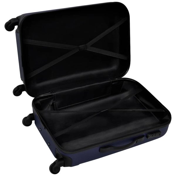 Conjunto de tróleis em estojo rígido 3 pcs 45,5/55/66 cm azul - Image 4