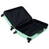 Conjunto de tróleis estojo rígido 3 pcs ABS verde hortelã - Image 6