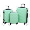 Conjunto de tróleis estojo rígido 3 pcs ABS verde hortelã - Image 8
