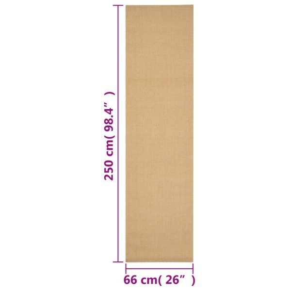 Tapete sisal natural 66x250 cm - Image 6