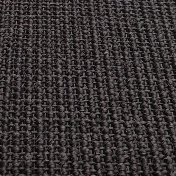 Tapete sisal natural 80x250 cm preto - Image 3