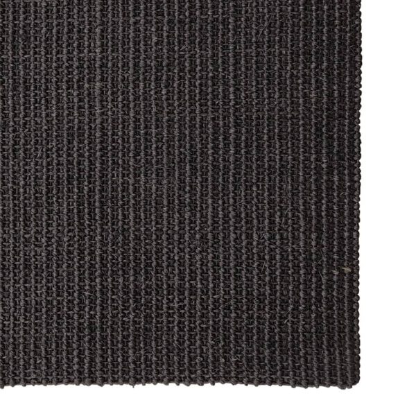 Tapete sisal natural 80x300 cm preto - Image 2