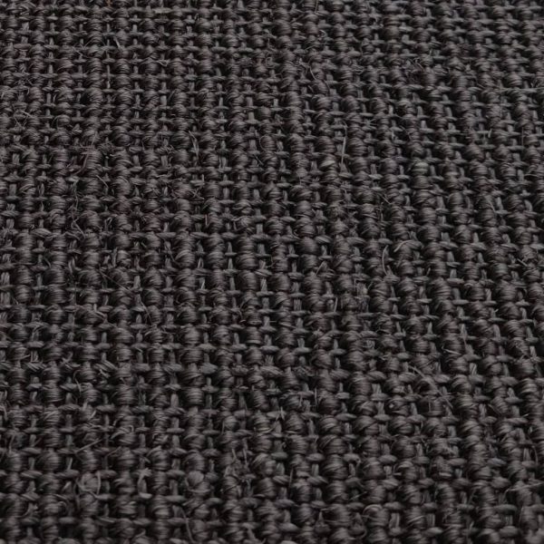 Tapete sisal natural 80x300 cm preto - Image 3