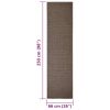 Tapete sisal natural 66x250 cm castanho - Image 6
