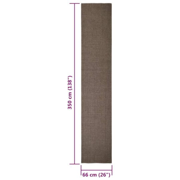 Tapete sisal natural 66x350 cm castanho - Image 6