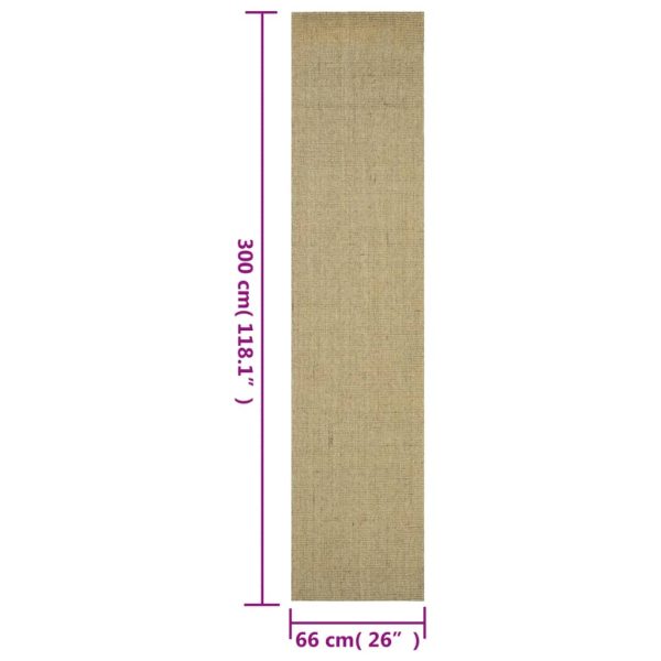 Tapete sisal natural 66x300 cm verde - Image 6