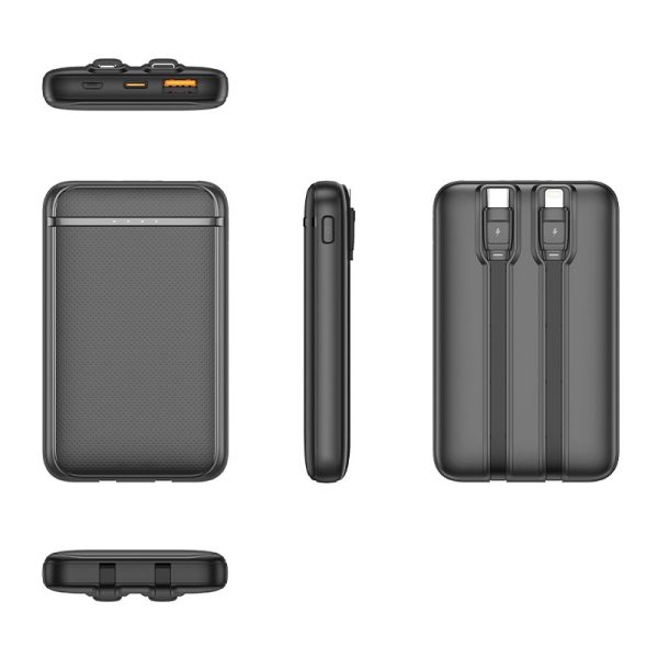 Bateria Externa Power Bank 5000 mAh COOL (2 Cables: TIPO C / Lightning) Negro - Image 6