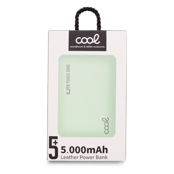 Bateria Externa Power Bank 5000 mAh COOL Leather Verde - Image 3
