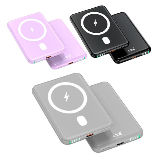 Bateria Externa Universal MAGNÉTICA Power Bank Qi 5000 mAh COOL Violeta - Image 2