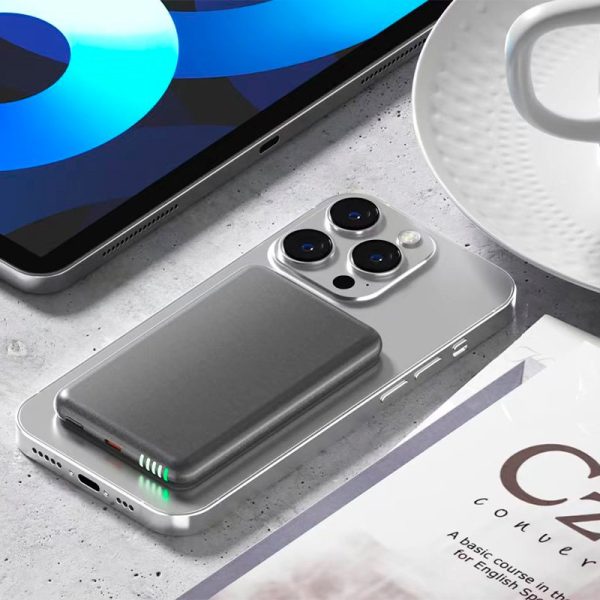 Bateria Externa Universal MAGNÉTICA Power Bank Qi 5000 mAh COOL Violeta - Image 3