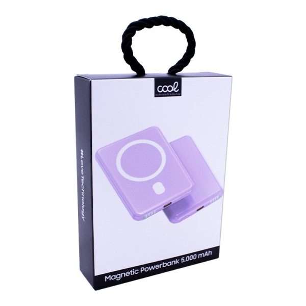 Bateria Externa Universal MAGNÉTICA Power Bank Qi 5000 mAh COOL Violeta - Image 8