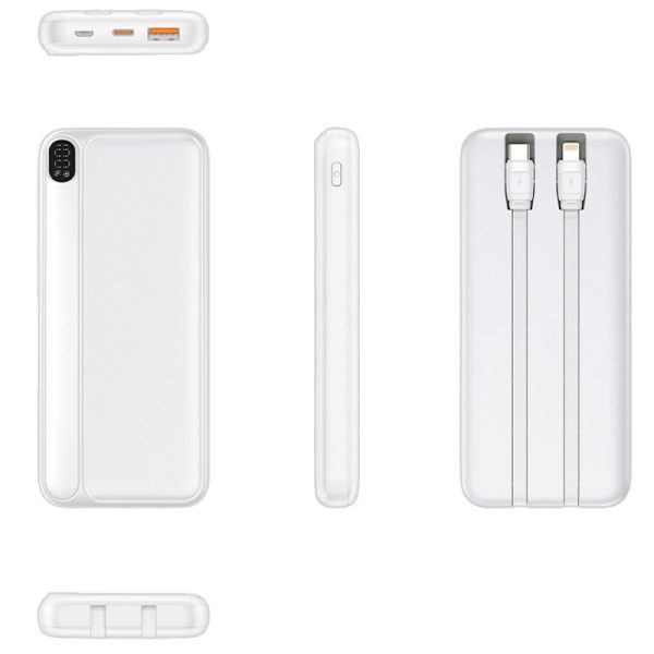 Bateria Externa Universal Power Bank 10.000 mAh (Tipo-C / Lightning) COOL Grip Blanco - Image 4