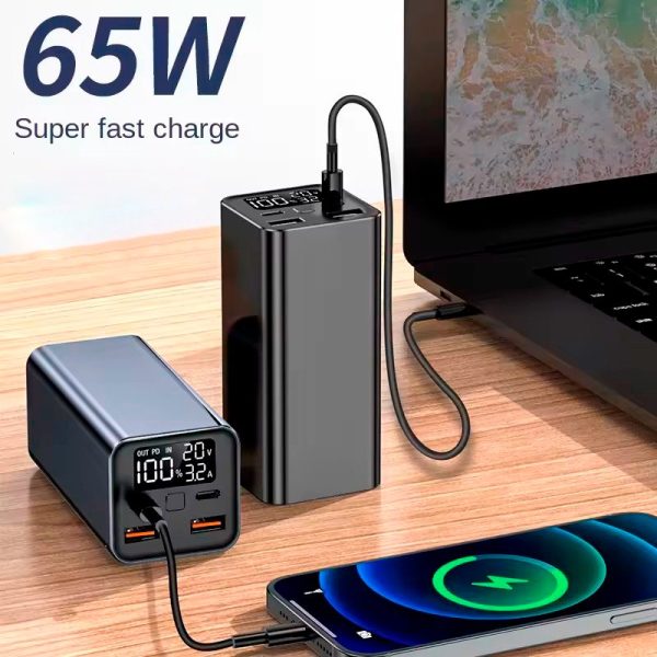 Bateria Externa Universal Power Bank 65W 20.000 mAh (Ordenadores Portátiles) COOL Gris - Image 5