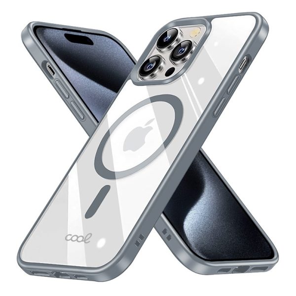 Carcasa COOL para iPhone 15 Pro Magnética Borde Plata - Image 3