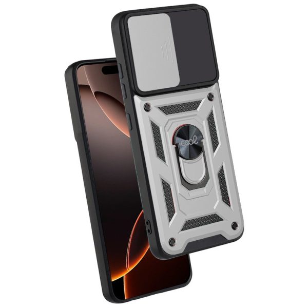 Carcasa COOL para iPhone 16 Pro Max Hard Ring Plata - Image 2