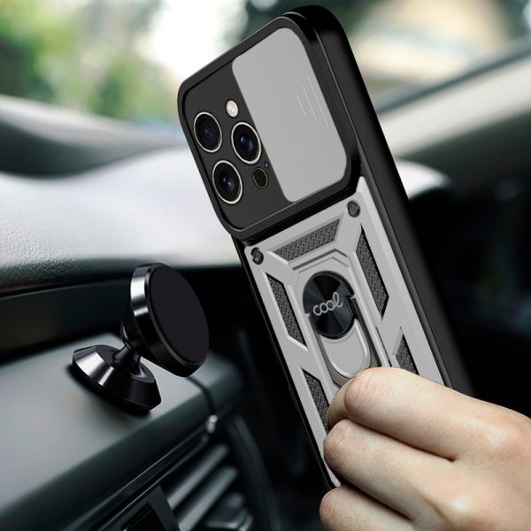 Carcasa COOL para iPhone 16 Pro Max Hard Ring Plata - Image 3
