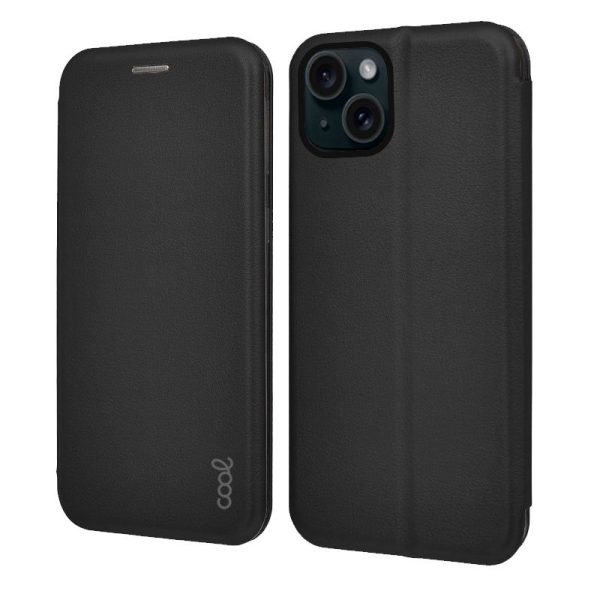 Funda COOL Flip Cover para iPhone 15 Elegance Negro - Image 5