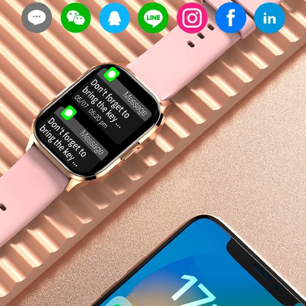 Smartwatch COOL Delta Silicona Rosa (Amoled, Llamadas, Salud, Deporte) - Image 4