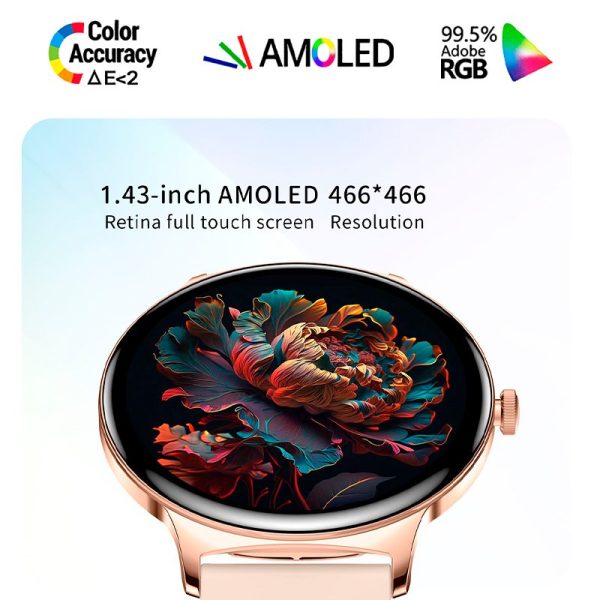 Smartwatch COOL Ultrathin + 2 Correas (Amoled, Llamadas, Ultrafino) Rosa - Image 15