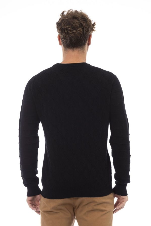 Alpha Studio Sweater AU01C_1001NERO_D - Image 3