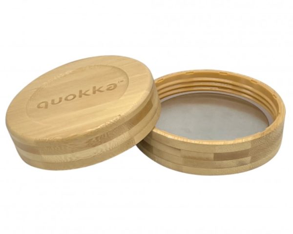 RECIPIENTE DE COMIDA QUOKKA CRISTAL 820ML CON FUNDA DELI DARK FLOWERS - Image 2