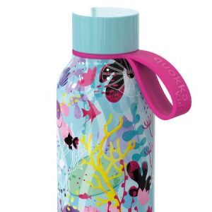 BOTELLA QUOKKA KIDS TERMO 330ML ACERO INOX SOLID CON COLGADOR UNDERWATER