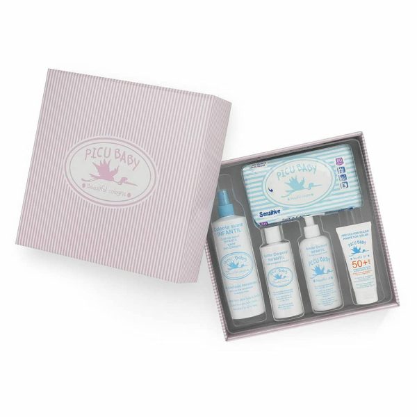 Picu Baby Infantil Caja Rayas Rosa New Lote 5 Piezas