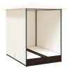 Espreguiçadeira dupla com cortinas vime PE castanho - Image 5