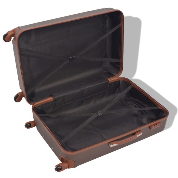 Conjunto de tróleis em estojo rígido 4 pcs cor café - Image 3