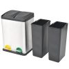 Caixote do lixo para reciclagem com pedais 36 L aço inoxidável - Image 2