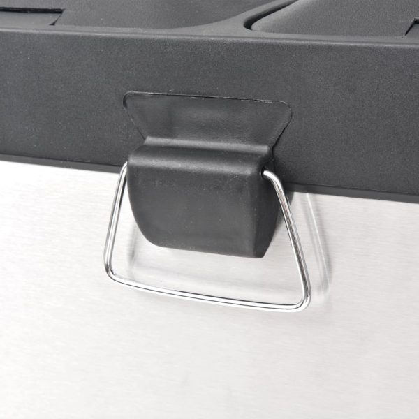 Caixote do lixo para reciclagem com pedais 36 L aço inoxidável - Image 4