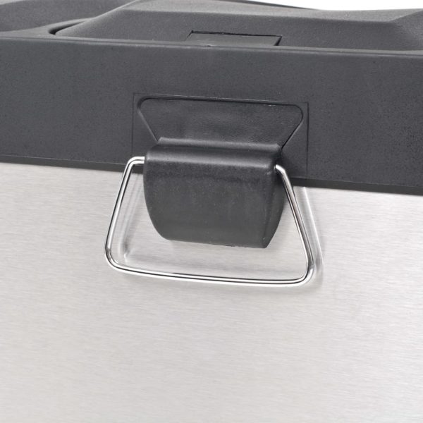 Caixote do lixo para reciclagem com pedais 54 L aço inoxidável - Image 4