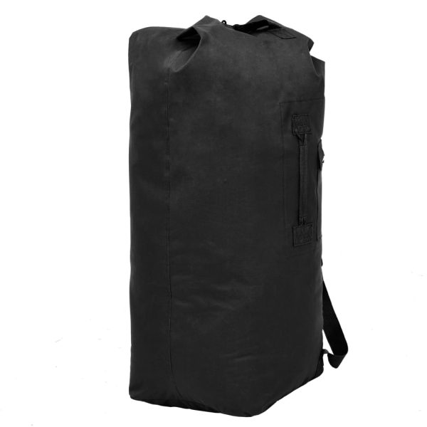 Saco de pano estilo militar 85 L preto - Image 4