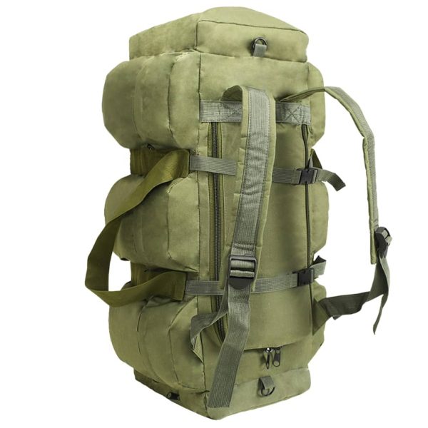 Saco de lona estilo militar 3-em-1 90 L verde azeitona - Image 3