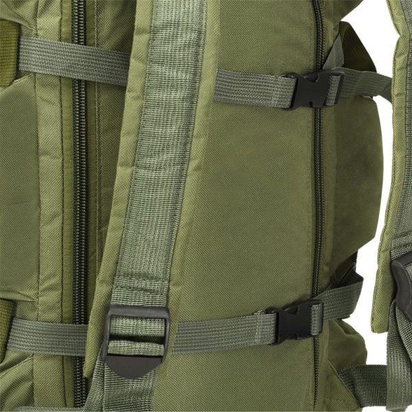 Saco de lona estilo militar 3-em-1 90 L verde azeitona - Image 5
