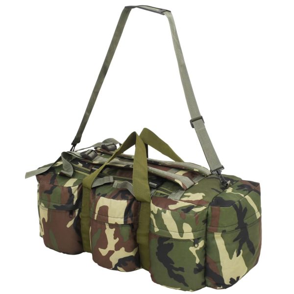 Saco de lona estilo militar 3-em-1 90 L camuflagem - Image 4