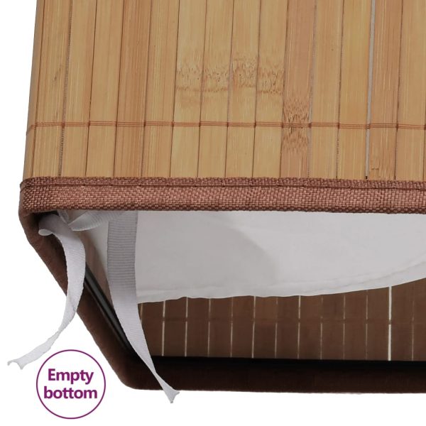 Cesto retangular para roupa suja bambu natural - Image 7