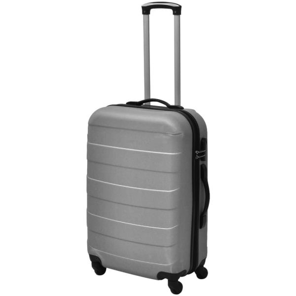 Conjunto de três trolleys rígidos, prateado - Image 2