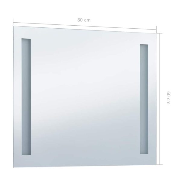 Espelho de parede LED para casa de banho 80x60 cm - Image 6