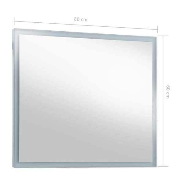 Espelho de parede LED para casa de banho 80x60 cm - Image 7