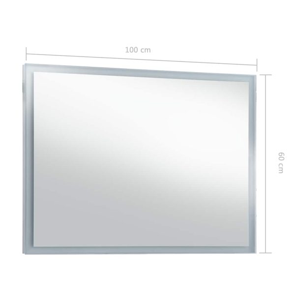 Espelho de parede LED para casa de banho 100x60 cm - Image 7