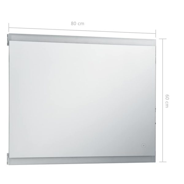 Espelho de parede LED c/ sensor tátil casa de banho 80x60 cm - Image 6