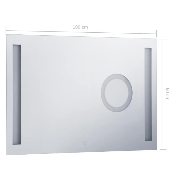 Espelho de parede LED c/ sensor tátil casa de banho 100x60 cm - Image 7