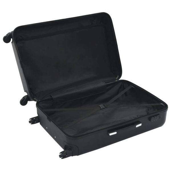 Conjunto de tróleis estojo rígido 3 pcs ABS preto - Image 6