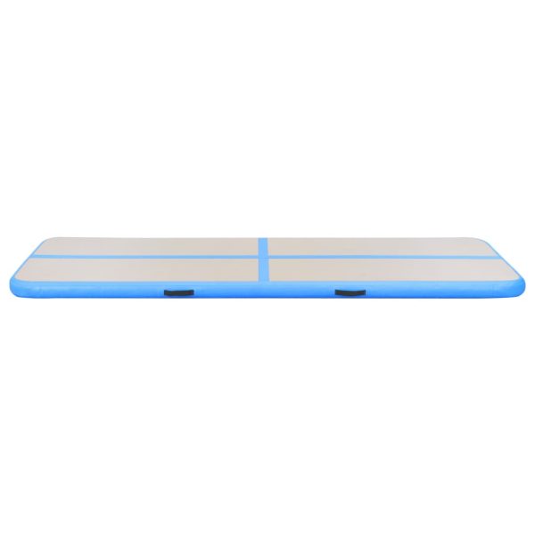 Colchão de ginástica insuflável c/ bomba 500x100x10 cm PVC azul - Image 6
