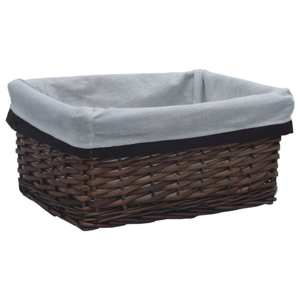 6 pcs conjunto de cestos de encastrar salgueiro castanho - Image 4